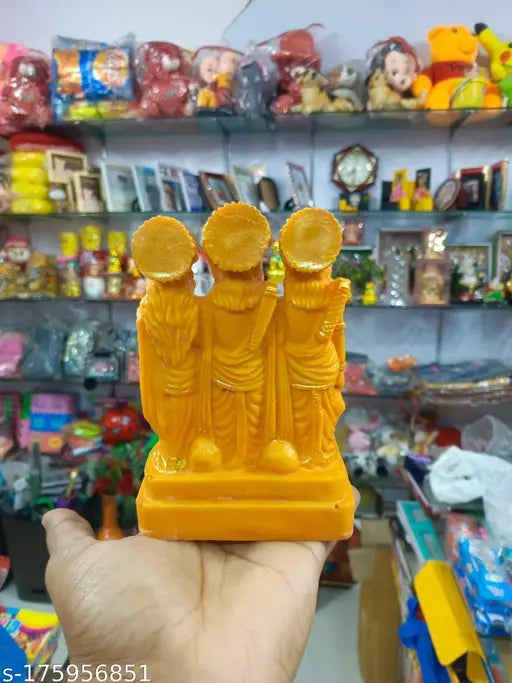 10cm x 15cm polyresin Ram Darbar idol figure statue with Ram, Laxman, Sita, and Hanuman Ji for office and home decor