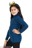 Indigo wool high neck, full sleeves sweater for girls winter wear, perfect for keeping little ones warm and comfortable