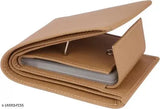 Solid PU Leather Wallet - Classic World Casual Men's Bi-fold, 2 compartments, ideal for everyday use