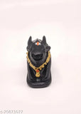 Handcrafted matt finish Nandi Idol, poly resin Shiva's cow statue for temple puja and home decor. #NandiIdol #ShivaCowStatue #HandcraftedIdol #TemplePuja #IndianArt #SpiritualDecor