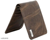 Trendy PU leather wallet with two zip compartments, 5 card slots, and matte finish - Loscco market men's wallet in black