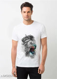 Gorgeous polyester short sleeve men's t-shirt, printed design in various sizes, Made in India