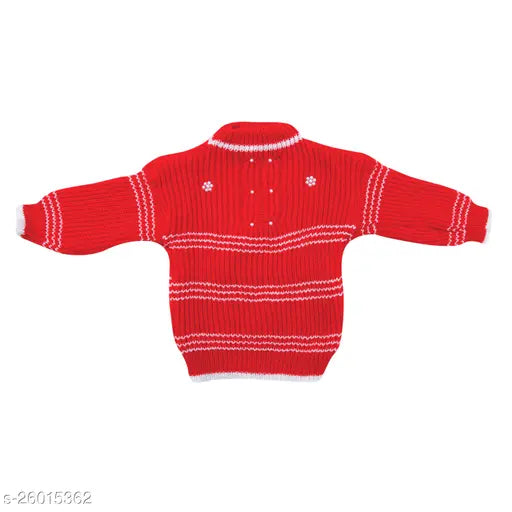Woolen solid-color baby sweaters (0-12 months), cute and trendy for adorable little ones on display rack