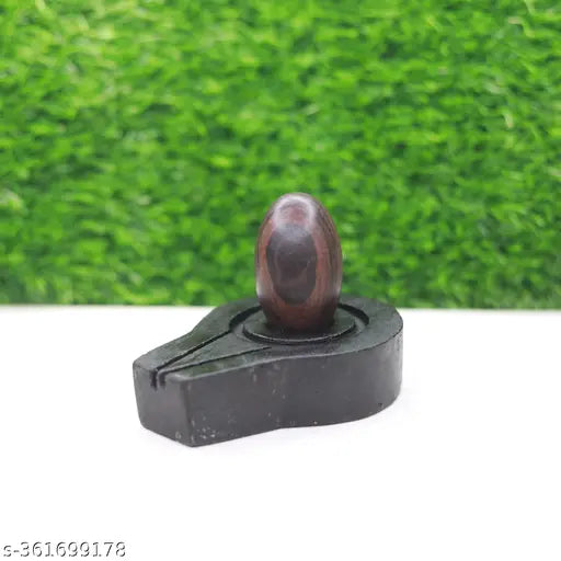 Marble Narmadeshwar Shivling & Jaladhari Lingam, 2-inch Shivling, spiritual home decor from India