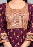 Printed Anarkali Kurta in a rich shade of wine