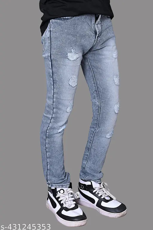 Solid denim men's jeans by Davy Jones - Pack of 1 (Size 26/28), made in India