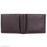 Brown genuine leather RFID-blocking wallet with 2 compartments, perfect gift for men, top-grain leather