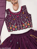 Georgette embroidered Lehenga Cholis for girls aged 2-7 years, Indian traditional attire