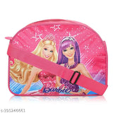 Stylish cartoon print lunch bag for children, waterproof, leakproof, Barbie theme, pink and purple colors, 1800mL capacity