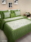 Jaipur cotton printed bedsheet combo pack, queen-sized with 4 pillow covers, vibrant Indian print design