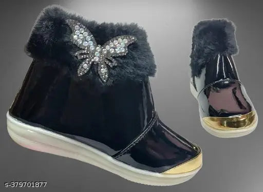 Patent leather slip-on girls shoes, embellished design, 18 months - 10 years, Indian origin