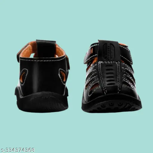 Black kids' slippers, unisex pvc casual shoes for boys and girls