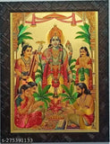 Synthetic resin 9*12 inch photo frame of Lord Sri Sathya Narayana Ji, Indian indoor decor