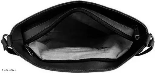 Black, cotton, sling bag