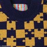 Acrylic self-design princess fancy boys sweater, breathable and comfortable for winter parties in various sizes from 6-12 months to 7-8 years. Made in India