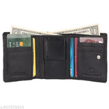 Black NAPA leather classic wallet, multiple compartments, hand-stitched and aged for lifetime use