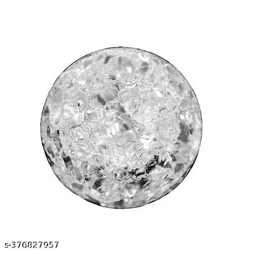 Crystal clear spinning glass ball fountain for home decor, size 2 inches (India)
