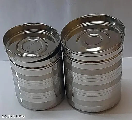Containers, clear glass jars with lid and ring, in designer pattern