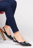 Synthetic ethnic bellies sandals for women - stylish design heels with backstrap, vibrant and attractive colors, perfect for casual or party wear