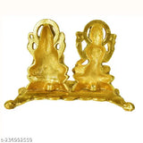 Metal Lakshmi Ganesh statue, 15cm x 11cm x 10cm, Indian Diwali home decor item