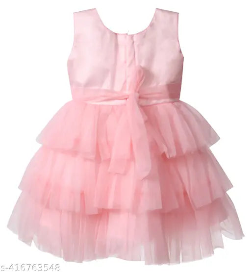 Baby girls pink net dress