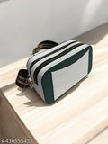 Black and white crossbody purse
