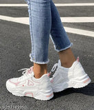 White synthetic mesh girls' casual shoes with printed net pattern, size N available, made in India