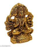Metal Panchmukhi Hanuman ji Murti/Panchmukhi Bajrangbali Murti Wall Hanging - Indian handcrafted metal idol for home decor, 10.5M L x 10.5M W x 10.5M H