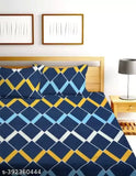 Cotton checked, superfine king size fitted bedsheet & 2 pillow covers, ideal for summer adult use
