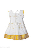 Art Silk Keralan child lehenga, applique pattern, embellished sleeveless design with waist belt, 6-12 months size, next day dispatch from India