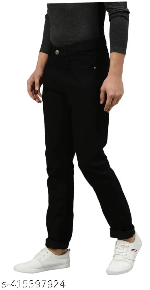 Mens fabulous stretch denim jeans, solid pattern, size 28-38 (waist 14in-19in, length 40in, hip 11in-13in), Indian origin