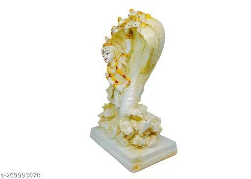 Gold-plated resin Krishna idol, 10cm x 21.5cm x 14cm, Indian art for home decor or corporate gifts