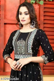 Women's rayon kurti with three-quarter sleeves and printed combo, single size options available