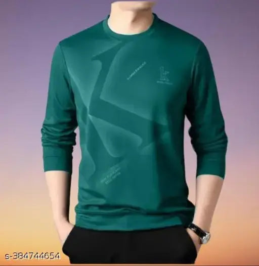 Cotton printed full sleeve hip hop streetwear t-shirt for men, featuring string detail - ideal for casual wear and everyday use