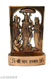 Metal Ram Darbar brown office home table car size 10x6, dimension 10cm x 10cm x 6cm