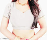 White Net saree with embroidered Moti work and unstitched blouse, Indian party wear for festivals