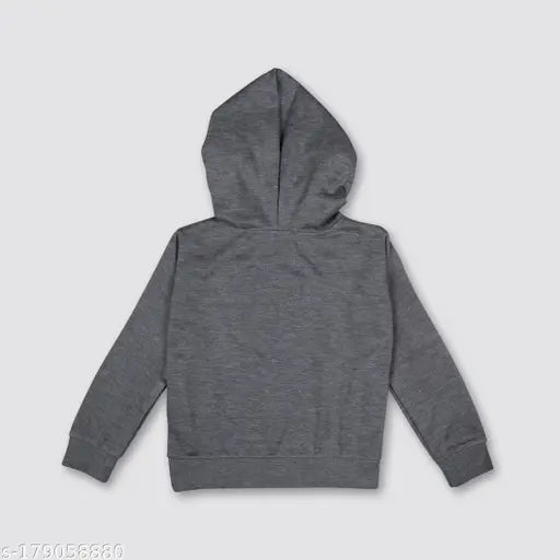 Wool printed unisex hoodie with long sleeves and side pockets, comfy kids wear in various sizes from 4-5 to 8-9 years. Made in India