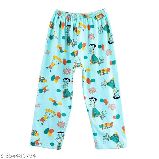 Blue polyester net nightsuit for babies, sizes range from 6-12 months to 8-9 years, made in India