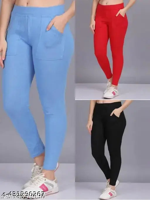 ladies pocket jeggings