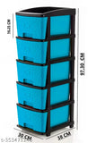5x1xl 5-drawer organizer system in home office use, 30cm x 60cm, large 4-compartment design, XL stone blue color