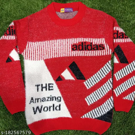 boys acrylic supersoft woolen sweater with printed pattern, long sleeves for kids clothing 0-14 years