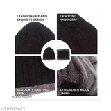 Yintai Combo of Winter Woolen Cap set With Gloves and other Freebies for Men Women Boys and Girls