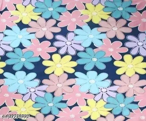 Multi-colored super soft glace cotton fitted double bed sheet with 2 pillow covers (72x78x8 inches), breathable and wrinkle-free for summer