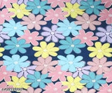Multi-colored super soft glace cotton fitted double bed sheet with 2 pillow covers (72x78x8 inches), breathable and wrinkle-free for summer