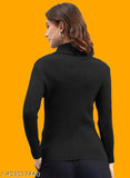 Women full sleeve's turtle-neck tshirt