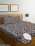 New black design, premium cotton blend king size fitted bedsheets with 2 pillow covers, superfine quality and supersoft feel, ideal for adult anniversaries, crafted in India