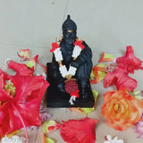 Black marble Chatrapati Shivaji Maharaj statue, handicraft artifact for home decor or gift, inspiring figure, India origin