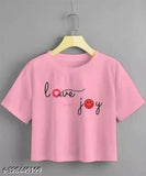 Women's cotton blend pink love joy & hey printed t-shirt (pack of 2), perfect for summer vacations