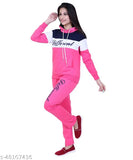 Winter wear women's track suit, wool sweatsuit and pants with long sleeves, solid design in deep winter colors, comfortable fit for casual style