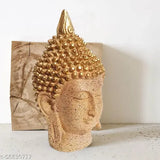 Black metallic resin Buddha head showpiece for decoration, H 17 cm x W 10 cm x L8 cm